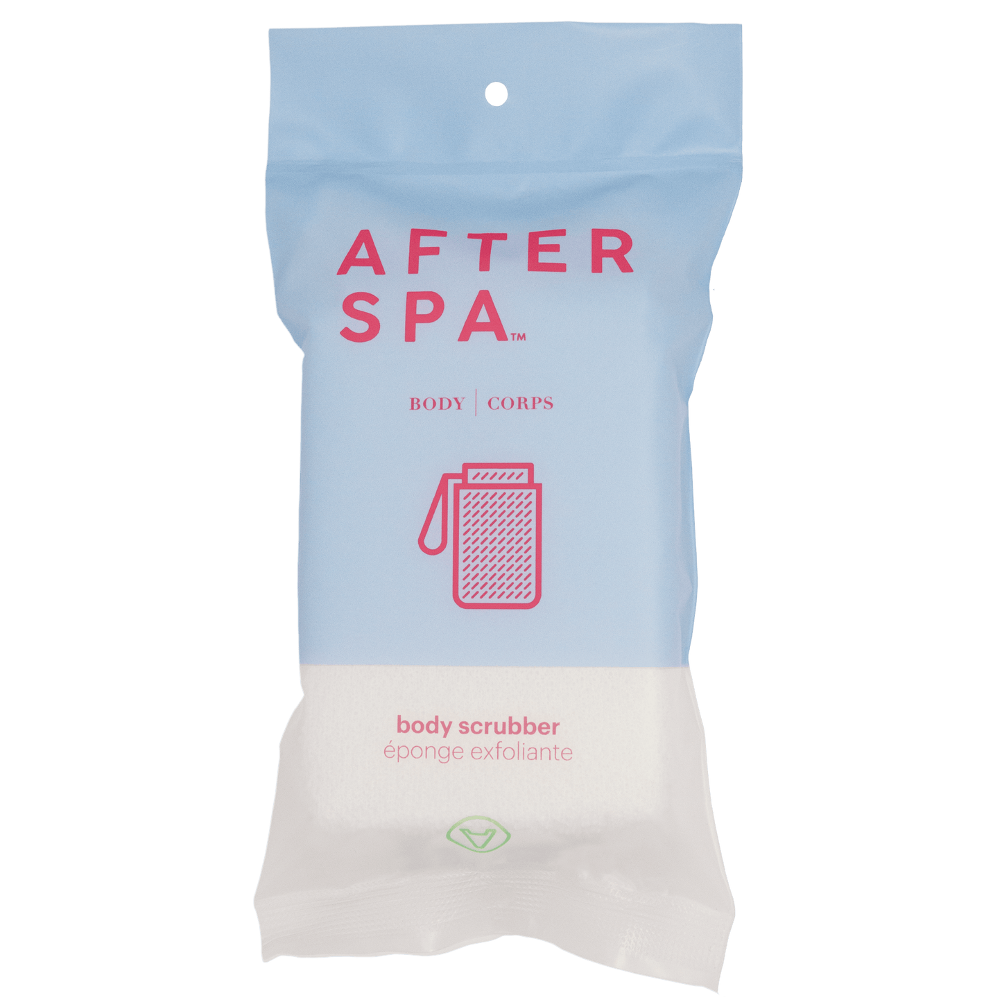 Afterspa Body Scrubber _ to cleanse and exfoliate the body.