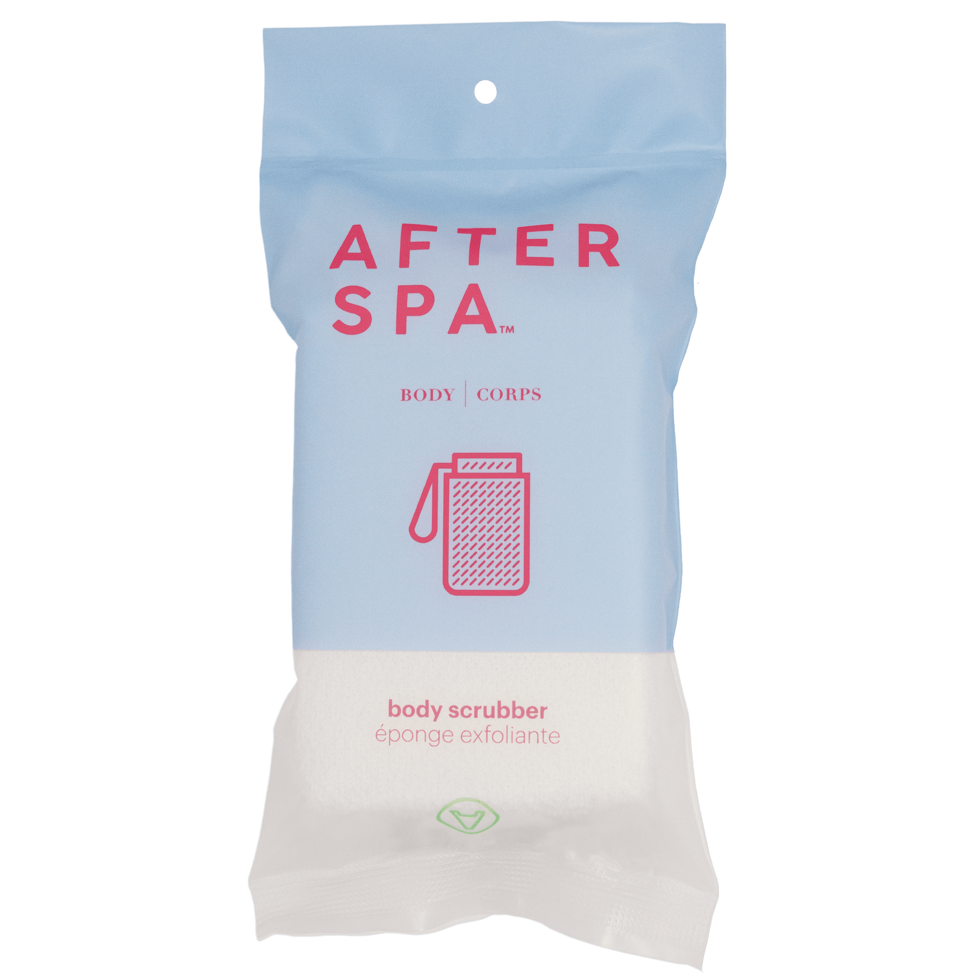 Afterspa Body Scrubber _ to cleanse and exfoliate the body.