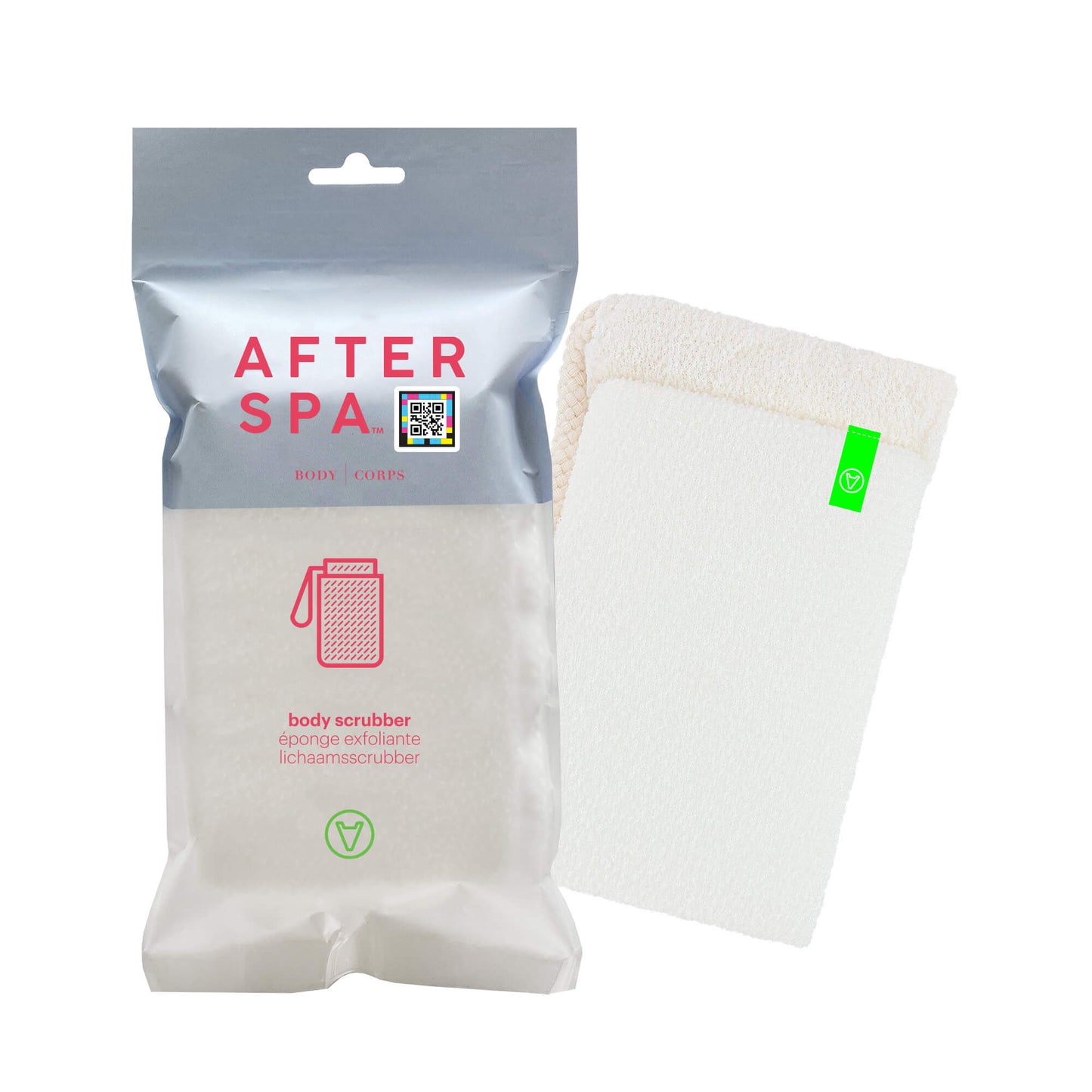 Afterspa Body Scrubber _ to cleanse and exfoliate the body.