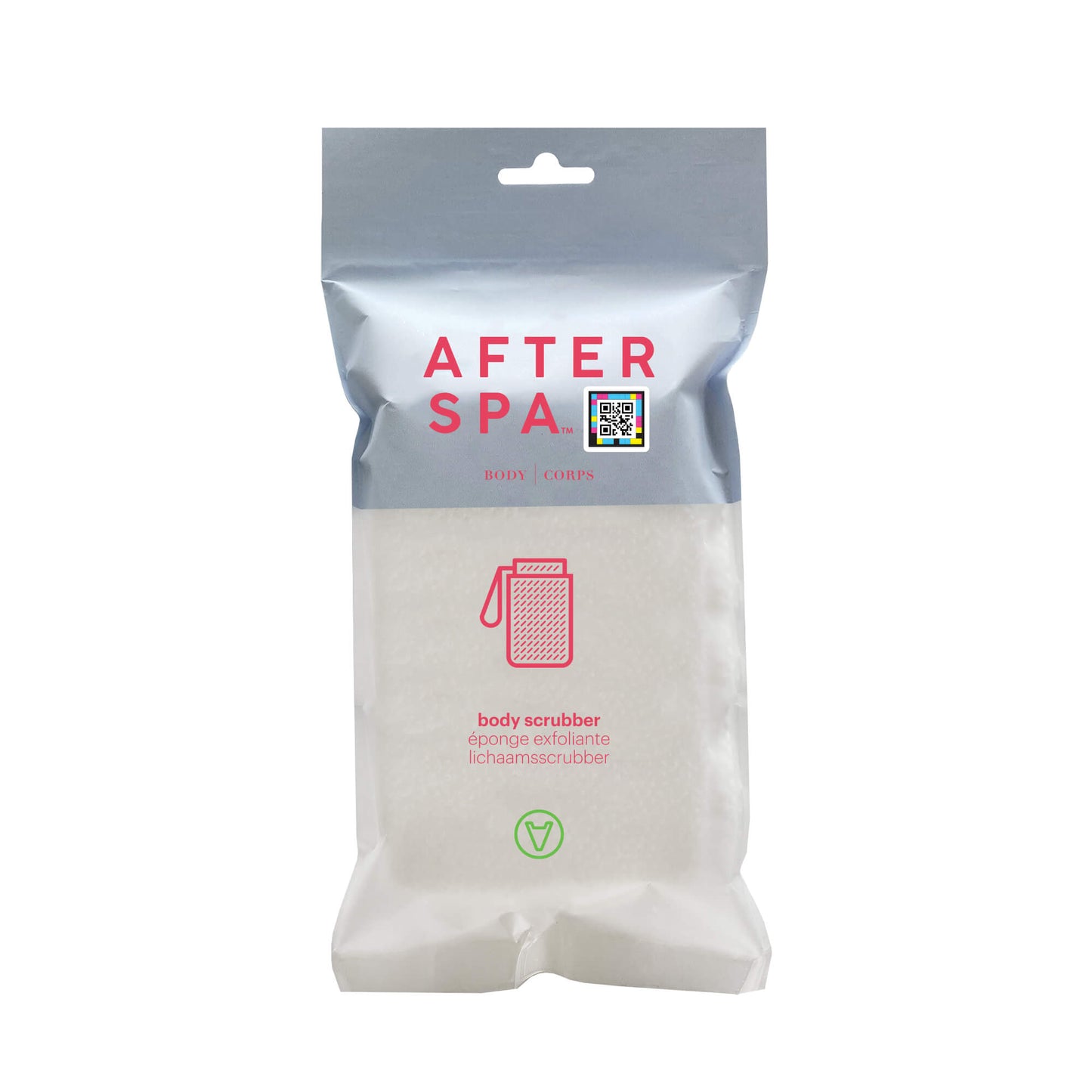 Afterspa Body Scrubber _ to cleanse and exfoliate the body.