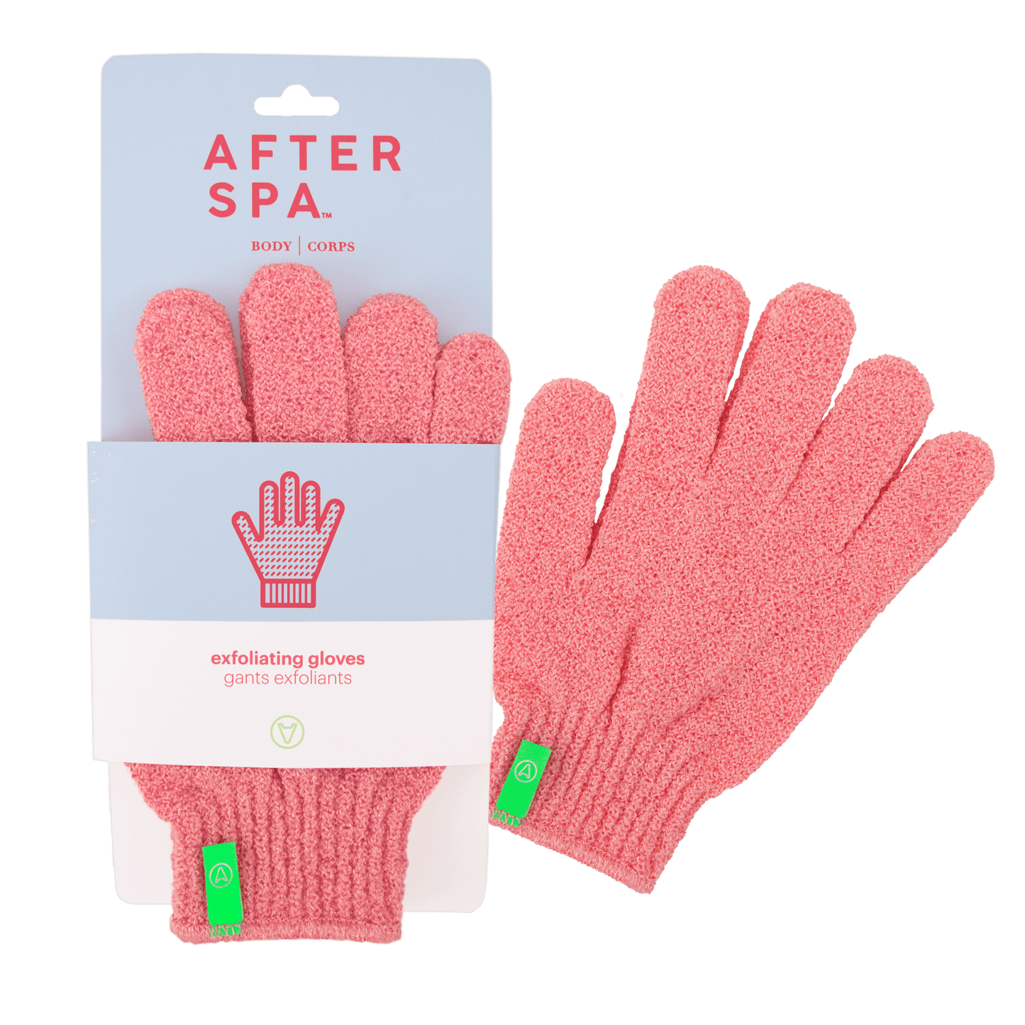 Afterspa Exfoliating Gloves _ to exfoliate the body. 