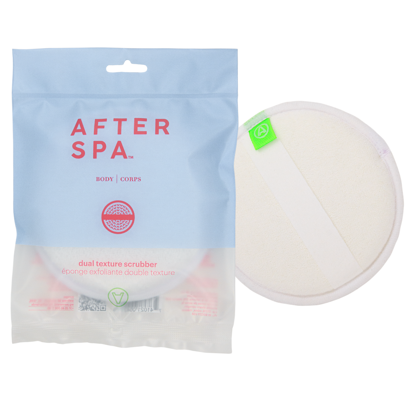 Afterspa Dual Texture Scrubber Double-sided to cleanse and exfoliate