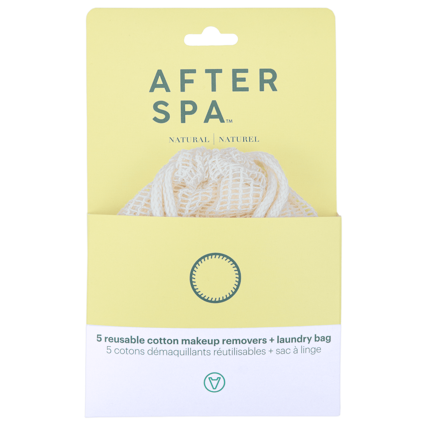 Afterspa 5 Reusable  Cotton Makeup Removers + Laundry Bag